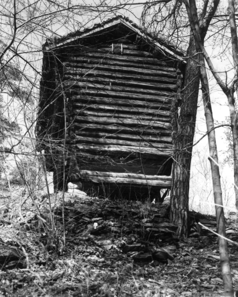 Stabbur fra Enlid, Budal i Sør-Trøndelag. Fotografert for NF i 1969 ...