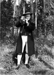 En svenske med bukkehorn. Muligens fra Nordisk Folkedansstev