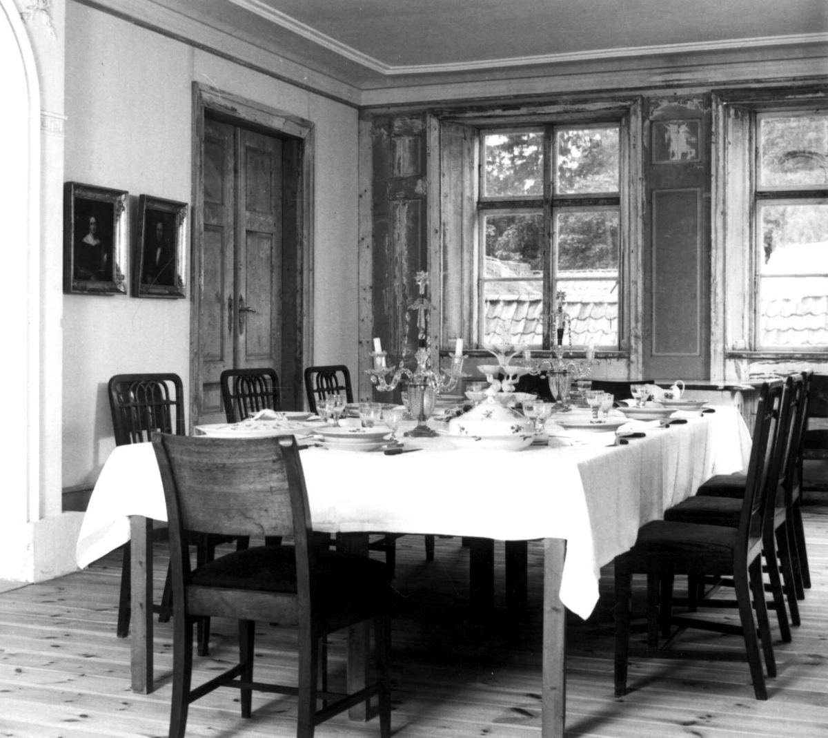 Collett / Cappelen-gården, 1983. Interiør, rom nr. 20 (spisesalen).