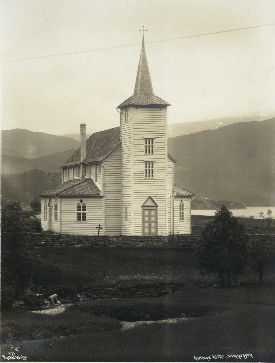 Samnanger kirke, Ådland, Samnanger, Hordaland. Bygget 1851. Fotografert ...