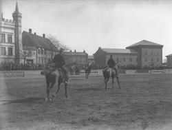 Festningsplassen Akershus festning, Oslo. Militær rideoppvis