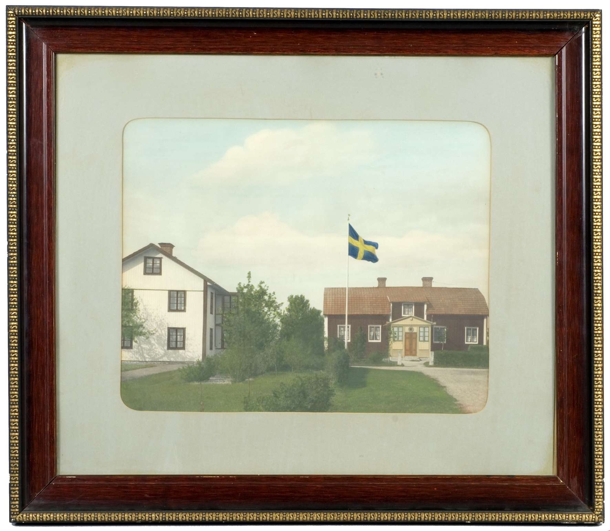 Två bostadshus på gården Lagbo i Huddunge socken, Uppland.