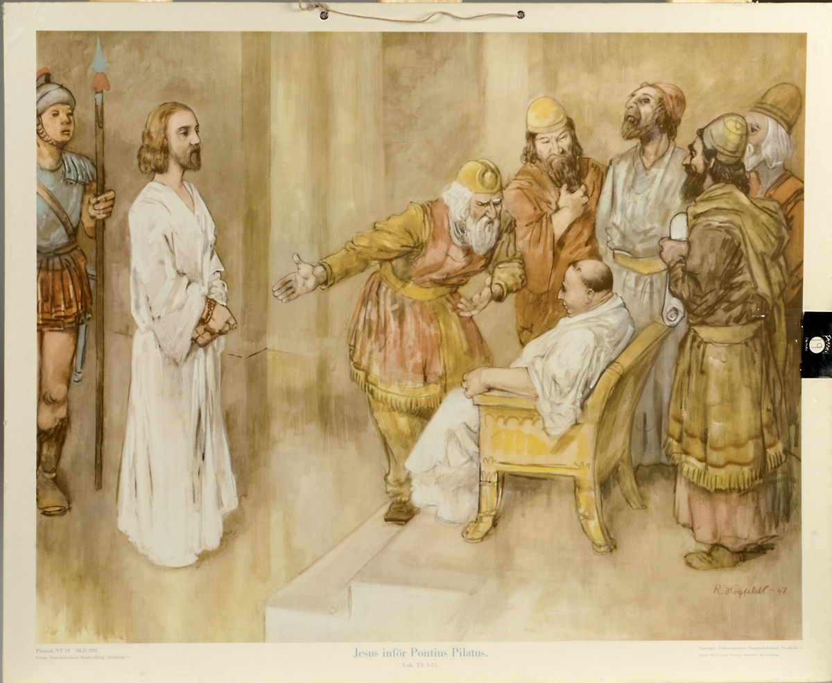 Jesus inför Pontius Pilatus. Luk. 23: 1-25.