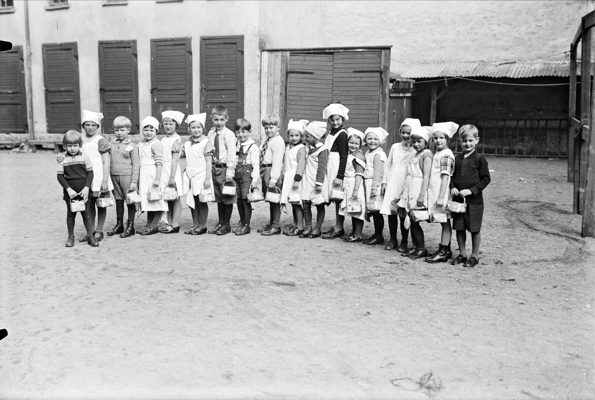 Grupporträtt - förskolebarn, Kindergarten, Uppsala 1933