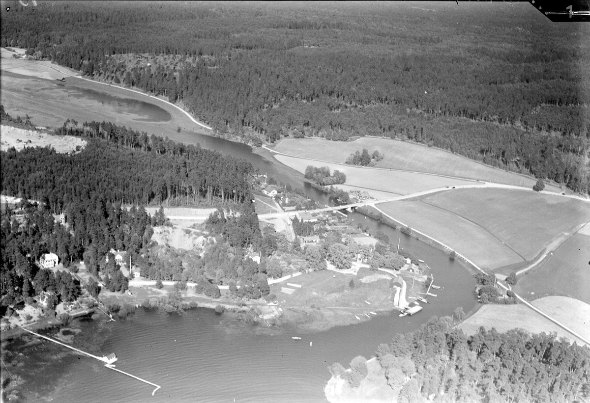 Flygfoto över Flottsund, Sunnersta, Uppsala 1936