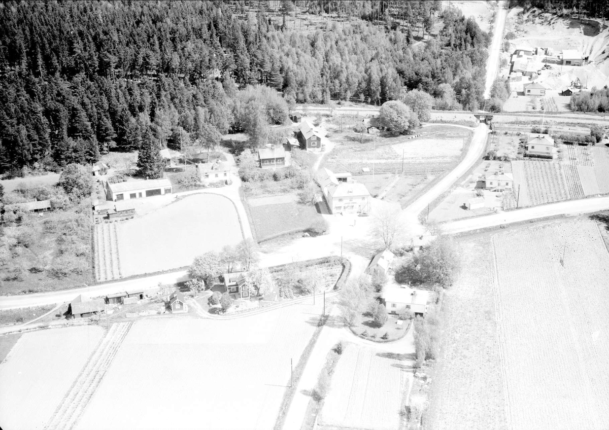 Flygfoto över Kalmarsand, Kalmars socken, Uppland 1955