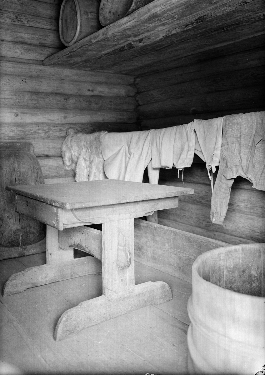 Gopsmor vid Dalälven, väster om Mora, Dalarna, interiör 1939