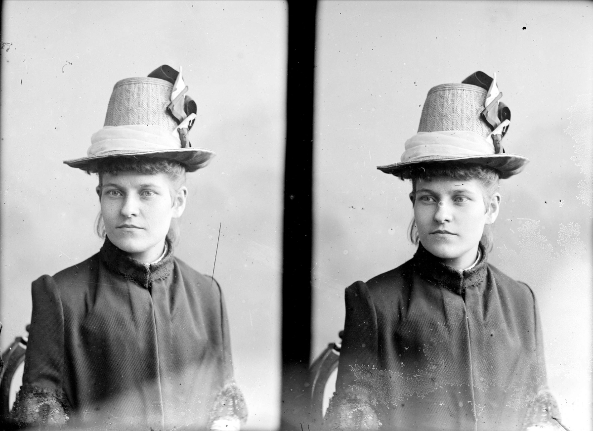 Ateljéporträtt - Emma Andersson, Uppsala sannolikt före 1895