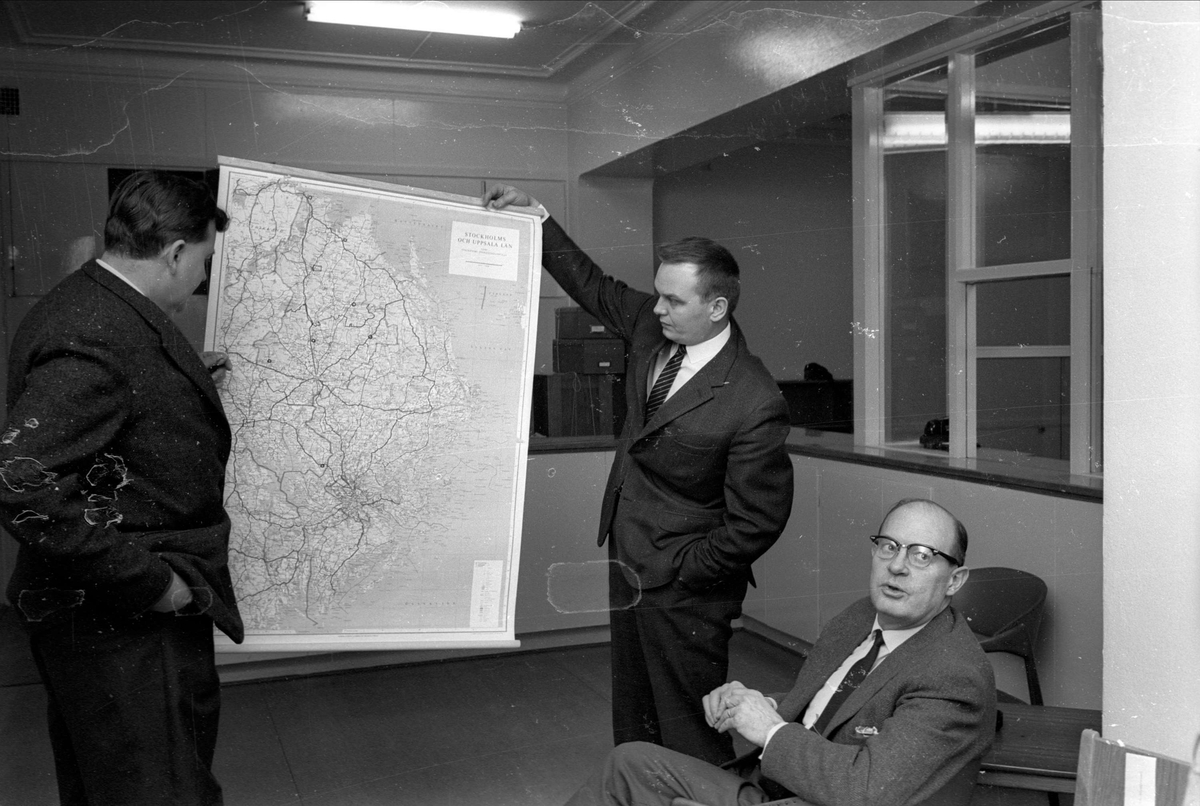 Polisens inflyttning i nya lokaler, Uppsala januari 1965