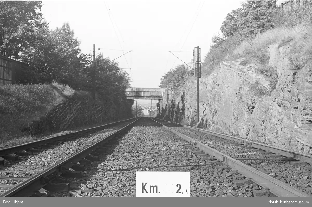 Hovedbanen : linjeføring km 2,1
