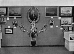 Fra den historiske sjøfartsavdeling. - Jubileumsutstillingen