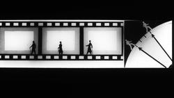 Skjematisk tegning, mann passerer vindusutstillinger, 1930-t
