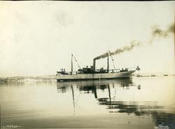 Eksteriør, lastebåten D/S Fjell, B/N 261. Levert av Akers Me