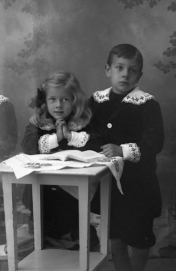 Enligt fotografens journal Lyckorna 1909-1918: "Hilmertz, barnen Lyckorna".