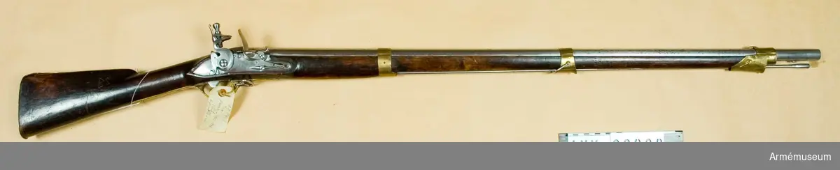 Gevär m/1805 med flintlås, reparationsmodell av m/1762.
