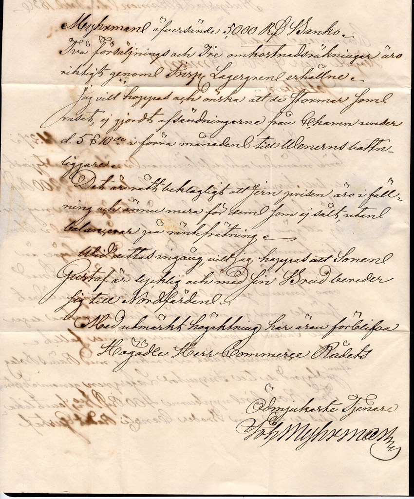 Albumblad innehållande 1 monterat förfilatelistiskt brev

Text: Brev avsänt från Philipstad den 4 november 1836 adresserat
till Götheborg

Stämpeltyp: Fyrkantstämpel