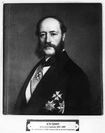 Oljemålning: Adolf Wilhelm Roos, generaldirektör, chef för postverket 1867-1889.