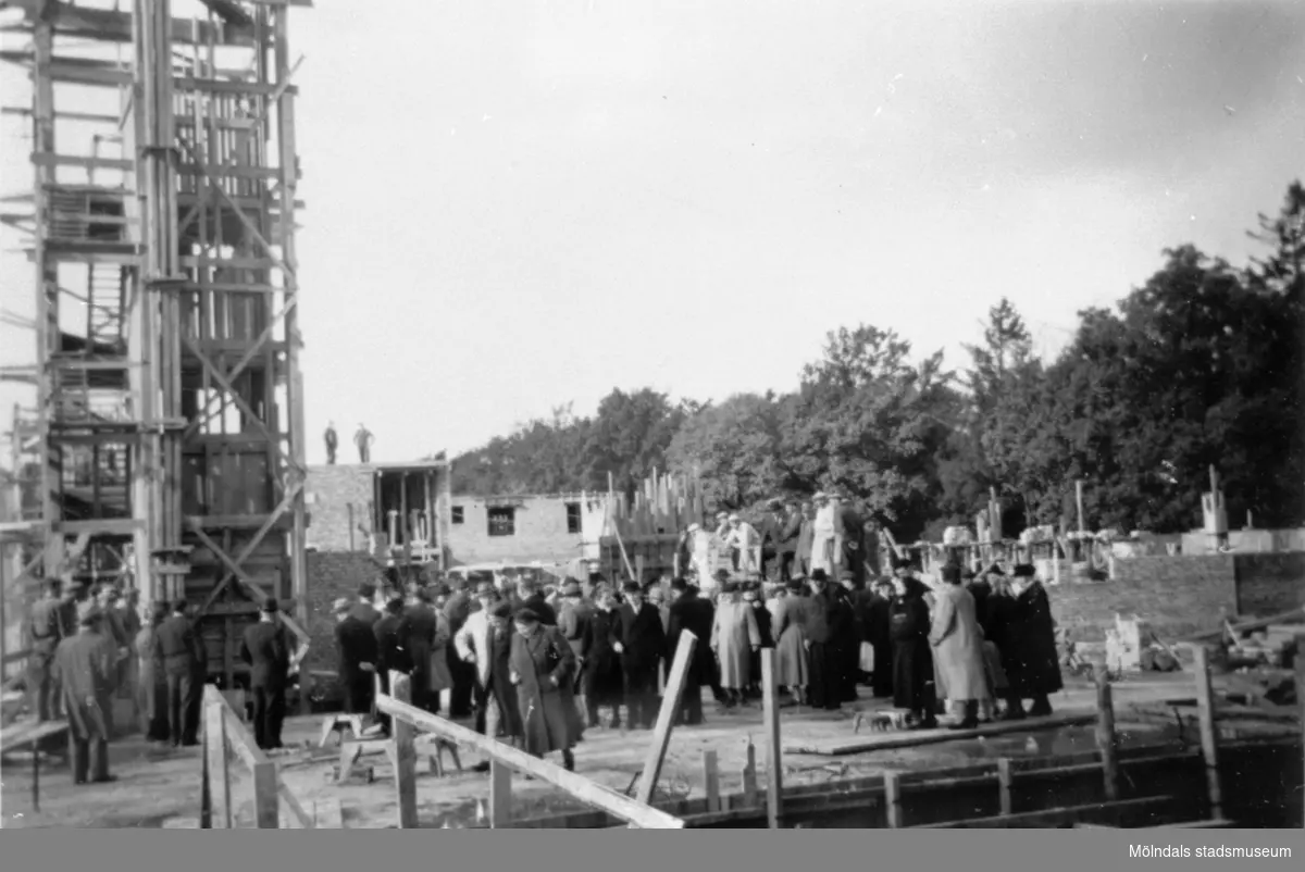 Lackarebäckshemmet under byggnad 1949-1950.
