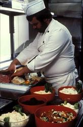 Kokk som jobber på Ekofisk