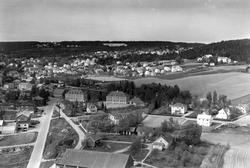 Oversiktsbilde fra Heggen, Mysen  i Eidsberg, flyfoto fra 27