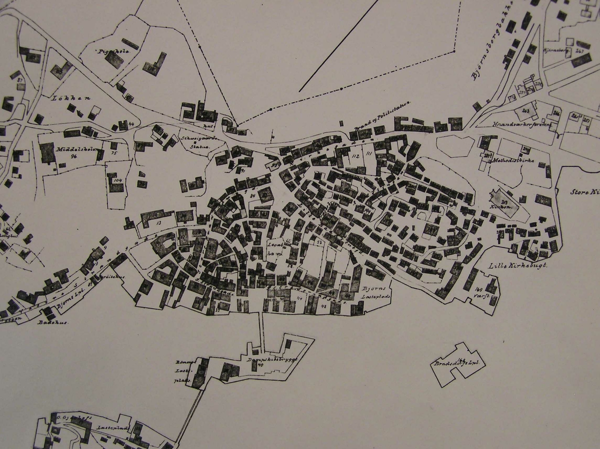 Kart over Kragerø byomrade