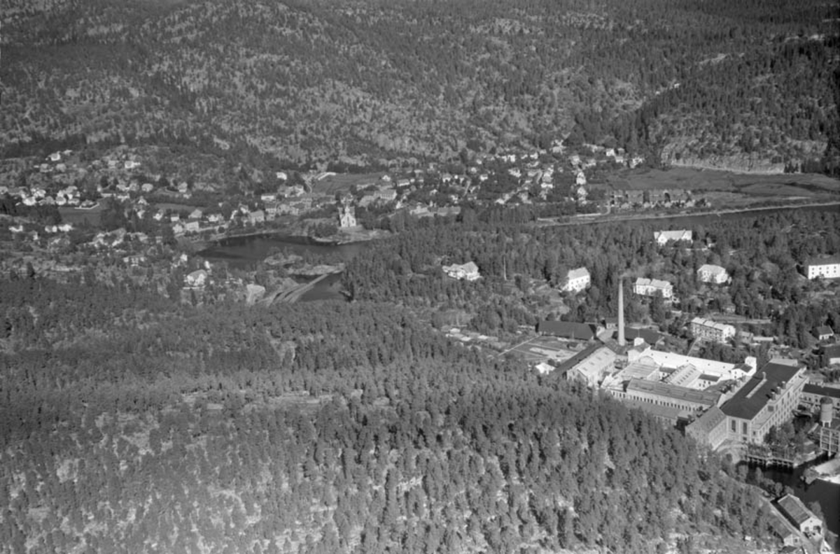 Ulike Widerø flyfoto fra Skien kommune, Skotfoss  