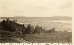 Fløtningssjefenes befaring ved Nes lense i Glomma. Moset tøm