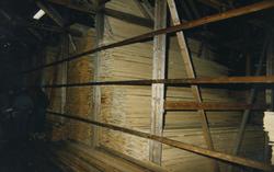 Trelastbeholdningen ved Spillumbruket 22.-23. november 1986.