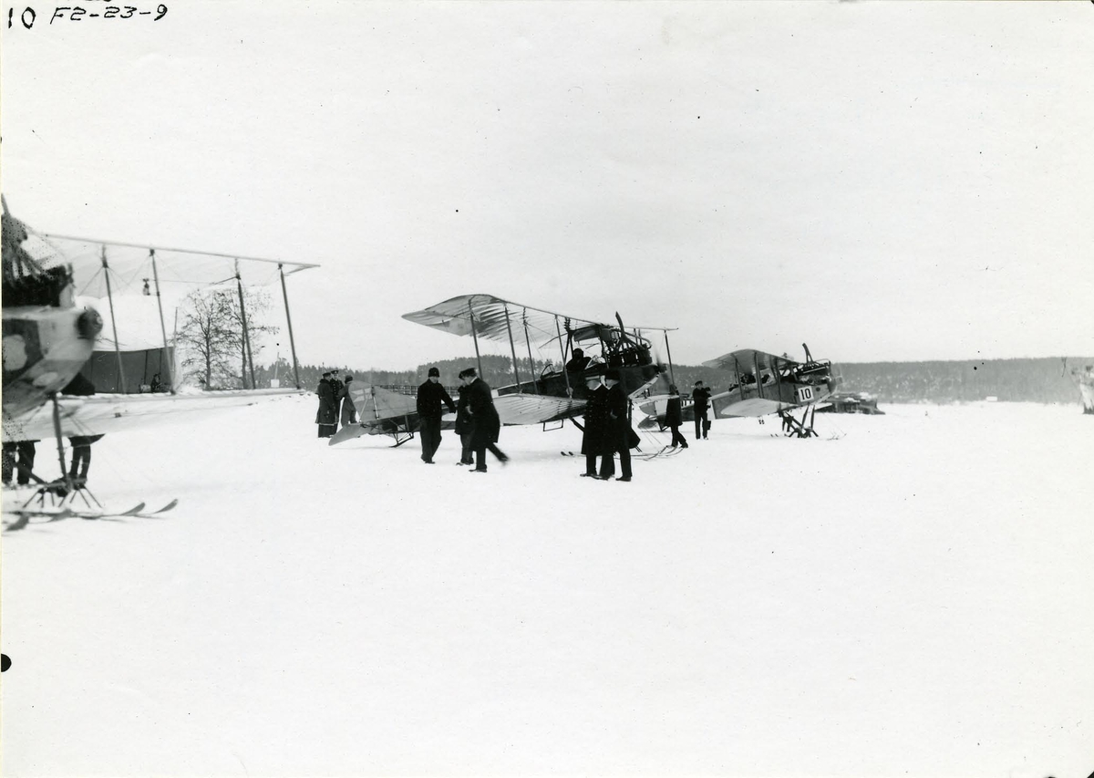 Inspektion av Hägernäs flygstation 21/3 1923.