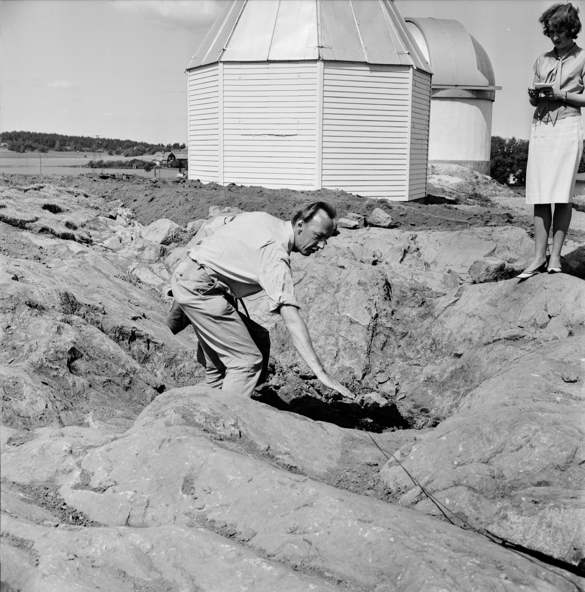 Arkeologiska utgrävningar - vikingafynd, Hällby, Uppsala 1964