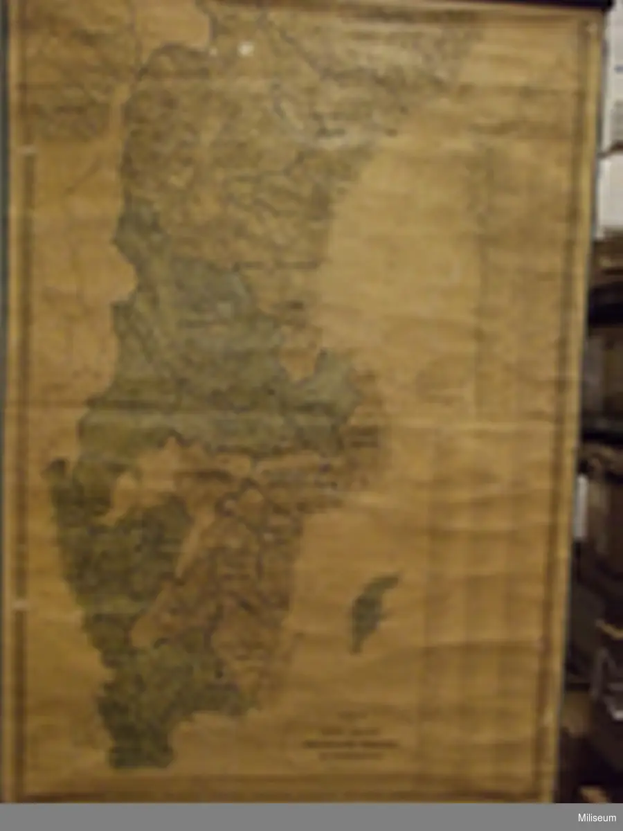 Karta öfver rikets indelning i arméfördelnings-, inskrifnings- och rullföringsområden enligt Kongl. Förordningen den 12 augusti 1901