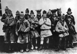 Bryllup  på handelsted Fagernes. Brudepar Per Larsson Huuva 