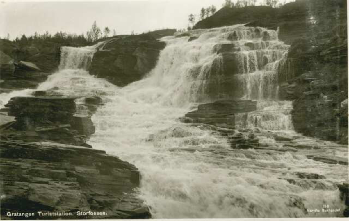 Gratangen Turiststasjon. Storfossen. - Museum Nord / DigitaltMuseum