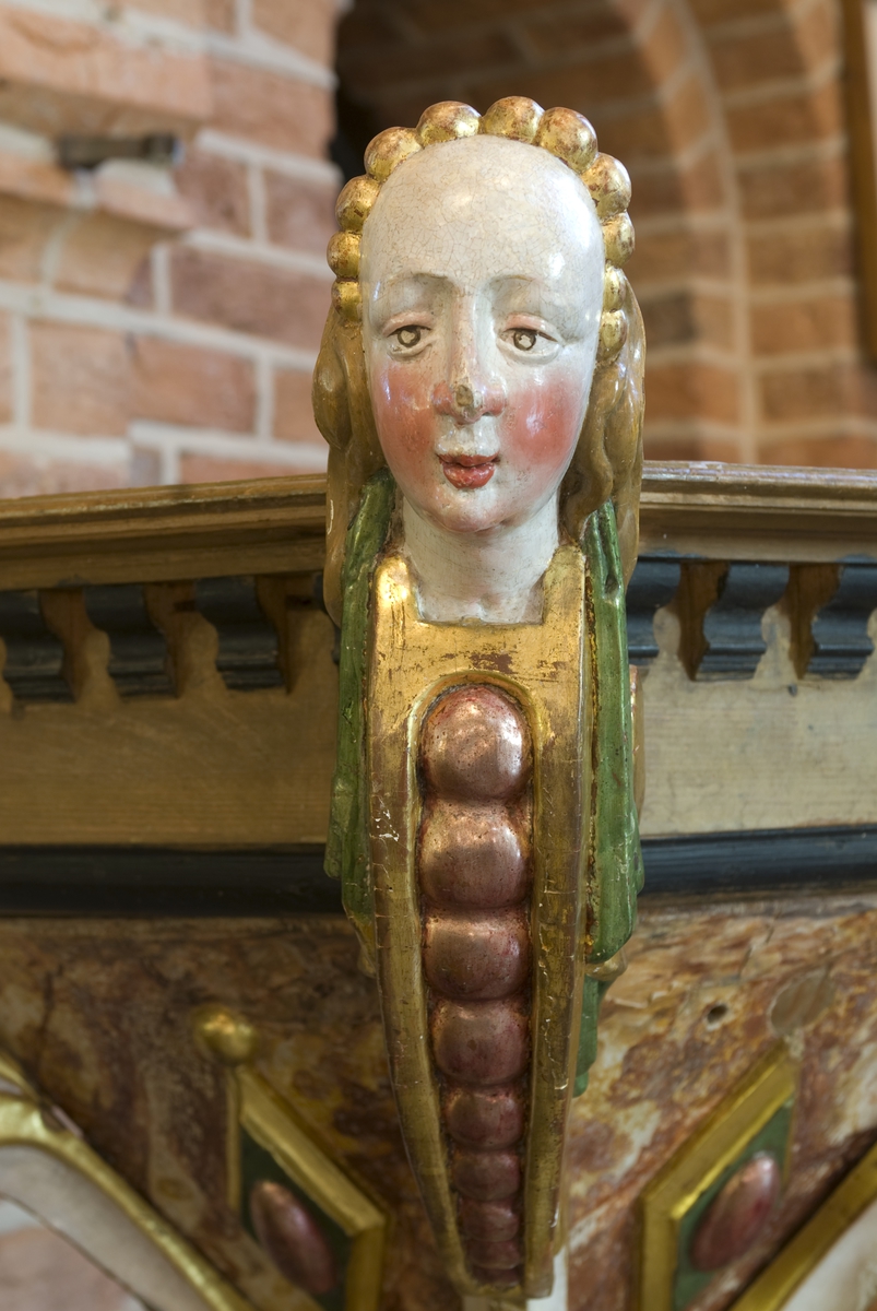 Detaljer i Skokloster kyrka-färgstudier inför bemålningen av Vasa modellen 1:10