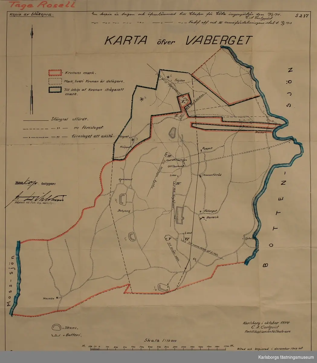 Karta över Vaberget