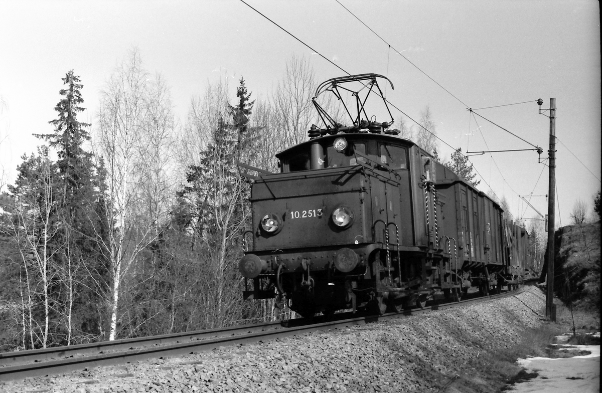 Godstoget 5054 "Planken" (Skarnes - Lillestrøm) med El 10 2513.