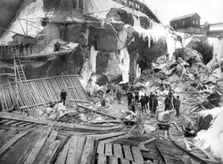 Borregaard fabrikker, Sarpsfossen i Sarpsborg, 2. mars 1916.