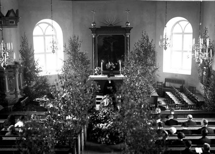 Begravningsgudstjänst i Foss kyrka