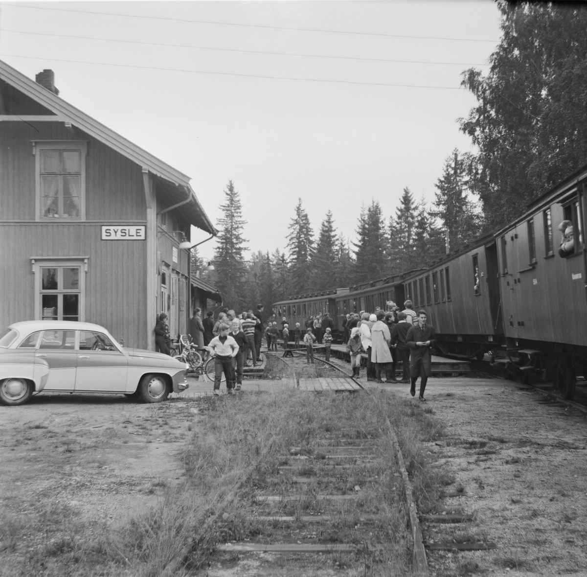 A/L Hølandsbanens veterantog til Krøderen på Sysle stasjon.