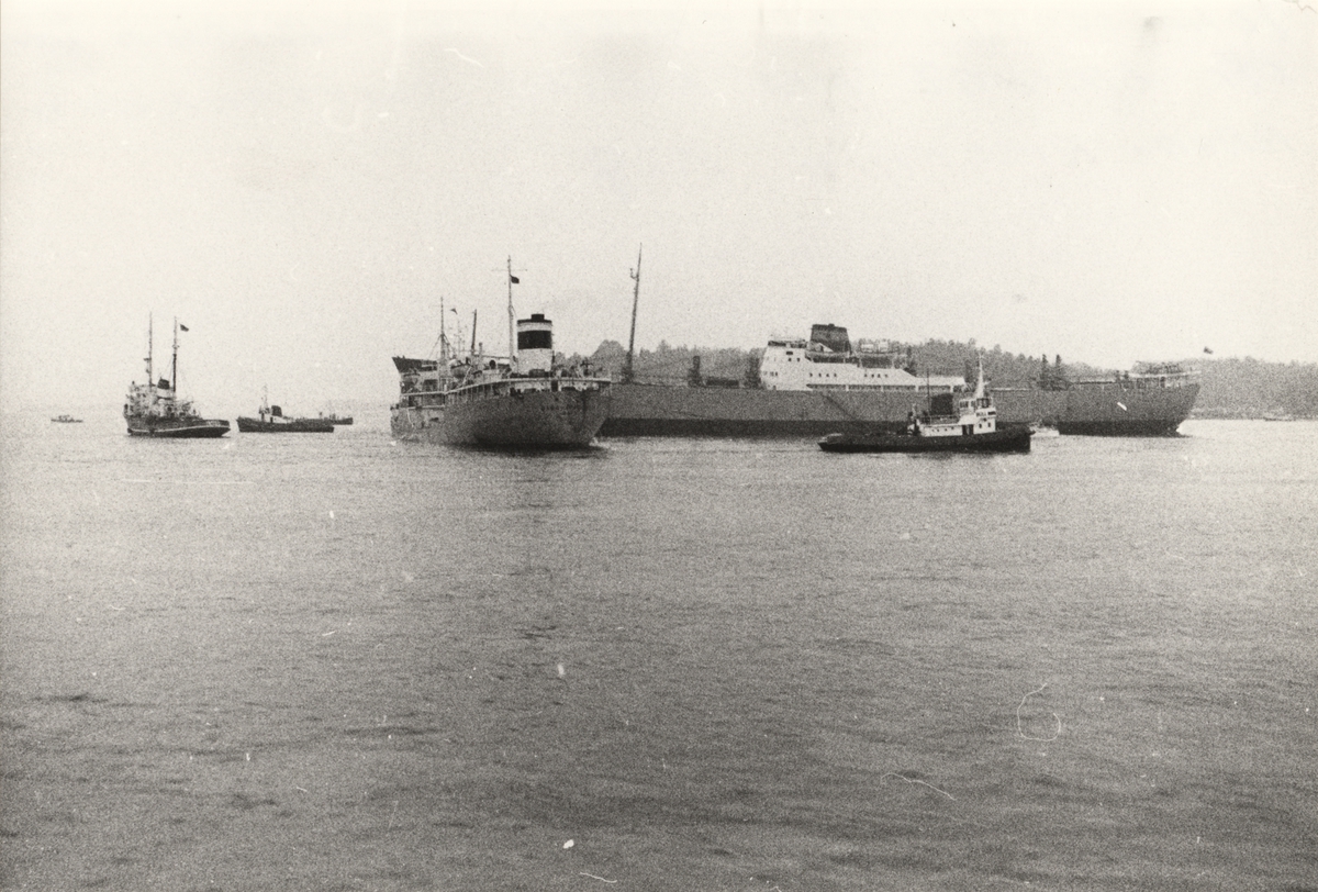 Johnsonlinjens "CANADA" i kollision utanför Lidingö med ryska kusttankern "RAVA RUSSKAYA", 1967.