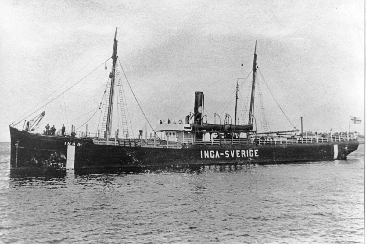 Lastångfartyget INGA under första världskriget.