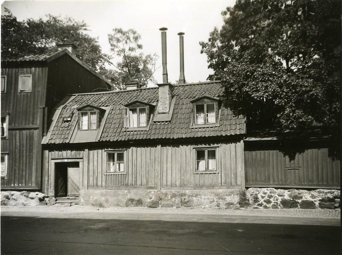 Södra varvets omgivningar. Gamla hus vid Stigbergsgatan, 1934.