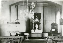 Interiør fra Vik Kirke i Flatanger