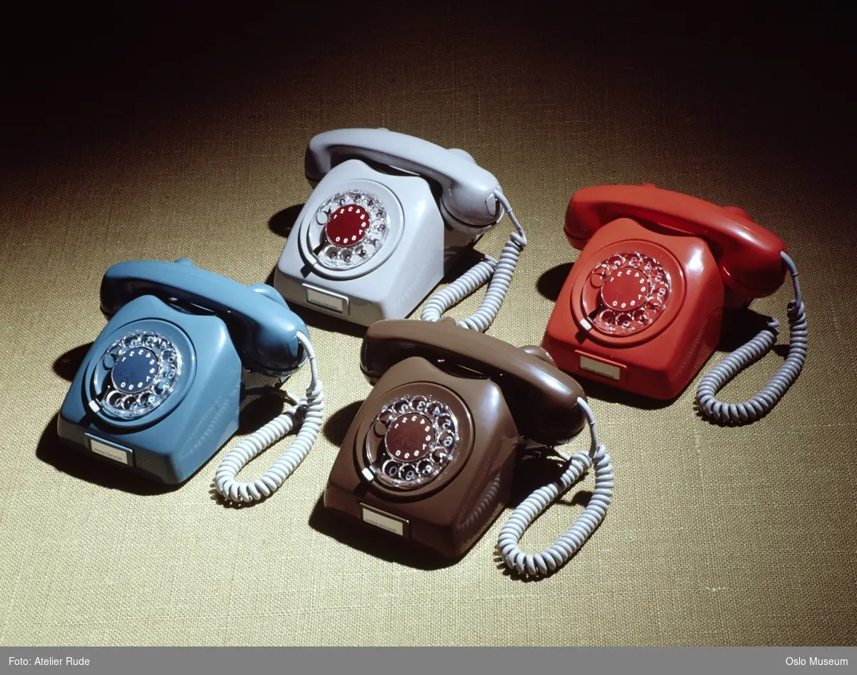 telefonapparater, forskjellige farger