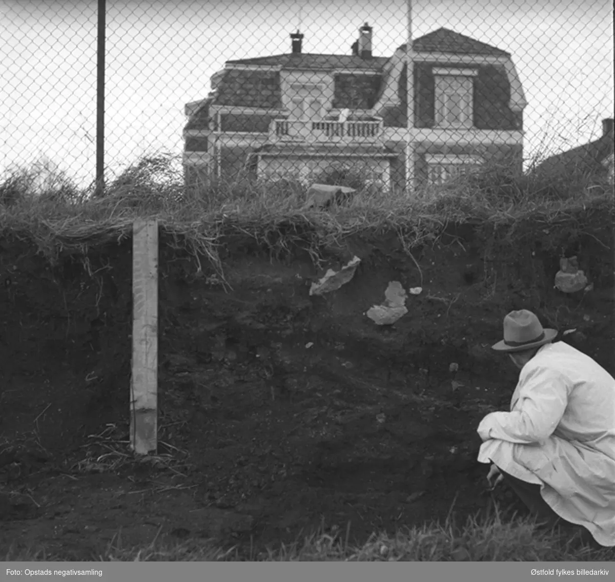 Utgraving i Olavsvollen, Sarpsborg, ant. 1958.