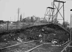 Snitt gjennom Olavsvollen (under anlegging av barketrommelan