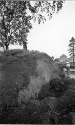 Arkeologisk utgraving av Borgs byvoll mot St. Mariegate i Sa