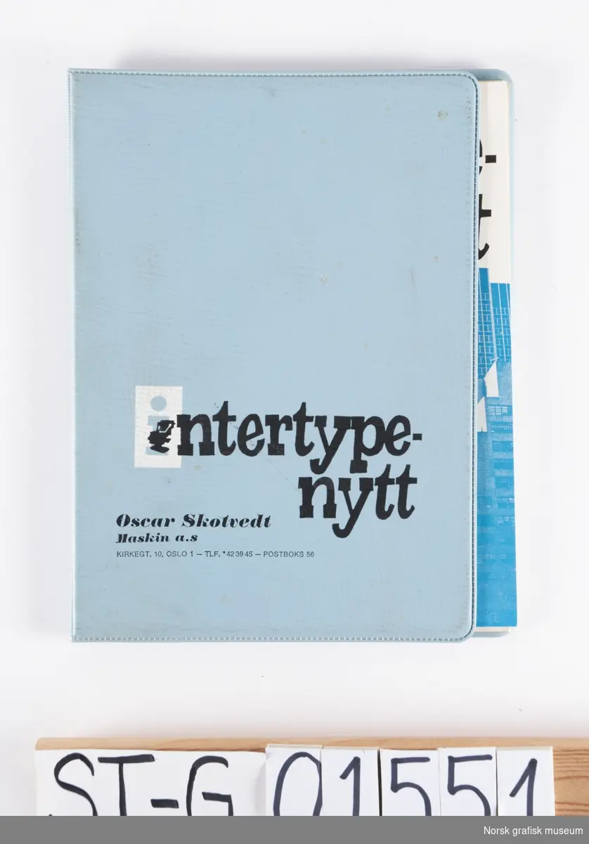 Perm med nyhetsbladet "Intertype-nytt" 1964-1966.
Intertype-nytt Organ for Intertype settemaskiner i Norge.
Oscar Skotvedt Maskin a.s