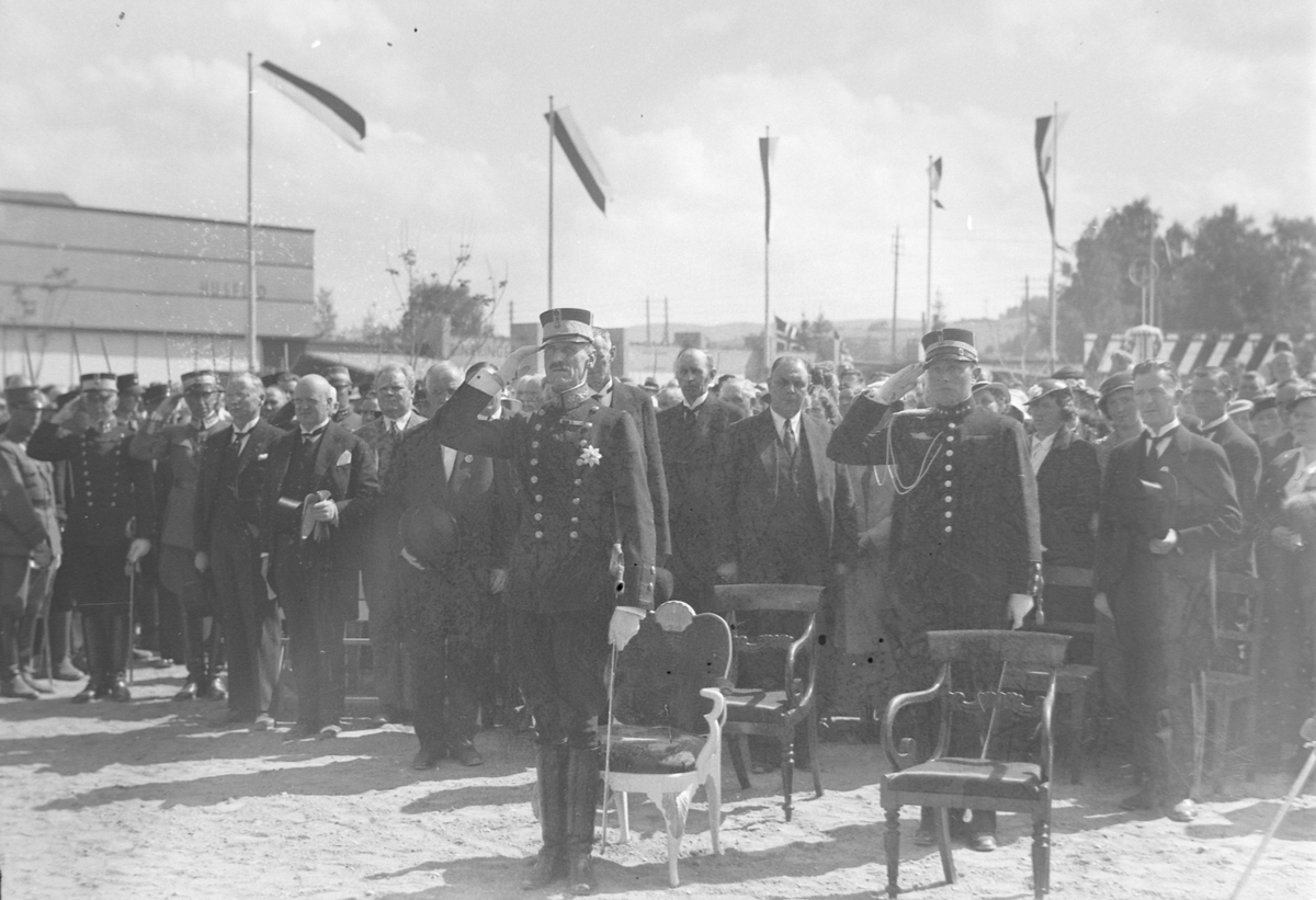 Jubileumsutstillingen i Levanger 1936 - kong Haakon på utstillingen