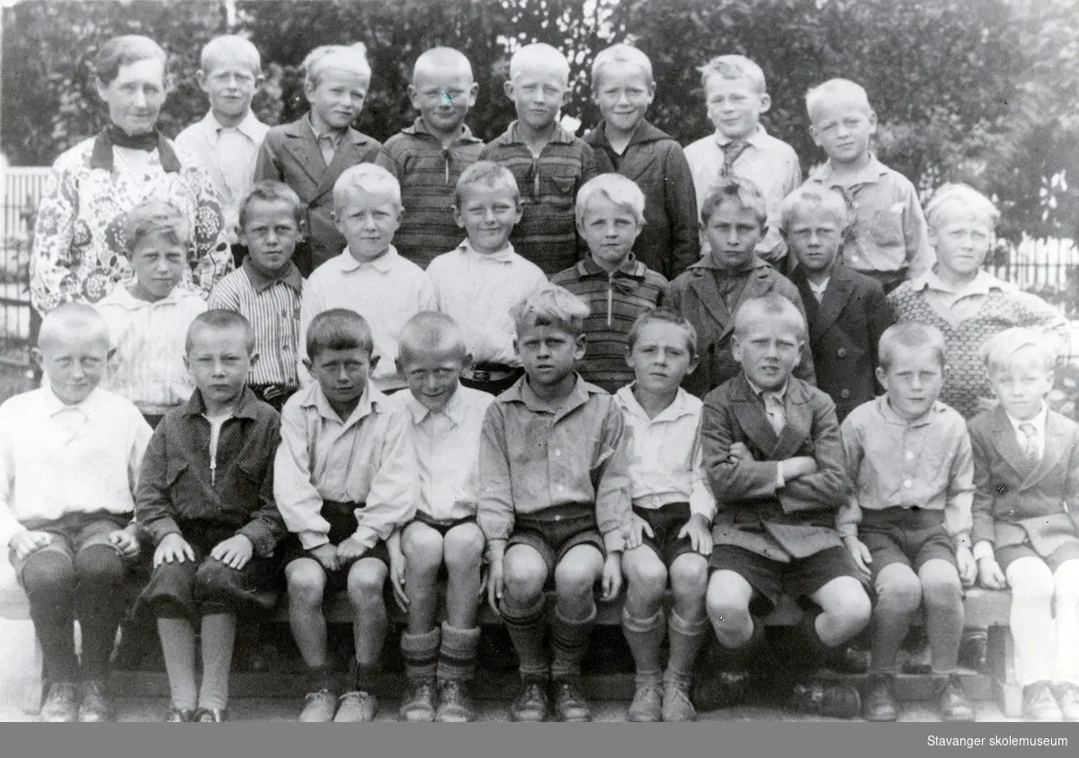 Gutteklasse, Våland skole. 1931-1938.